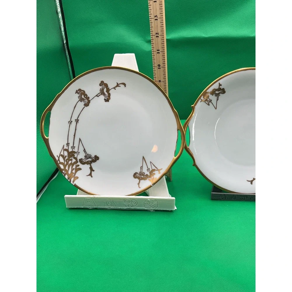 Thomas Vintage Porcelain Platter Set Gold Lily Circa 1939‎